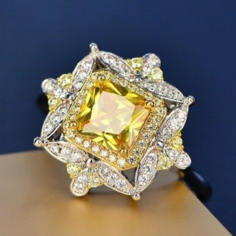 Gorgeous 925 ST Silver Citrine Birthstone Ring - Picture 4 of 10